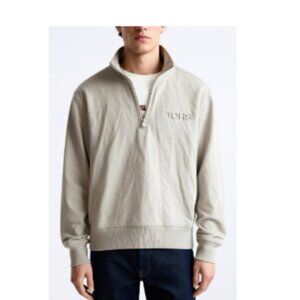 Michael Kors quarter zip pull over Tan Size LG NWOT (H15)
